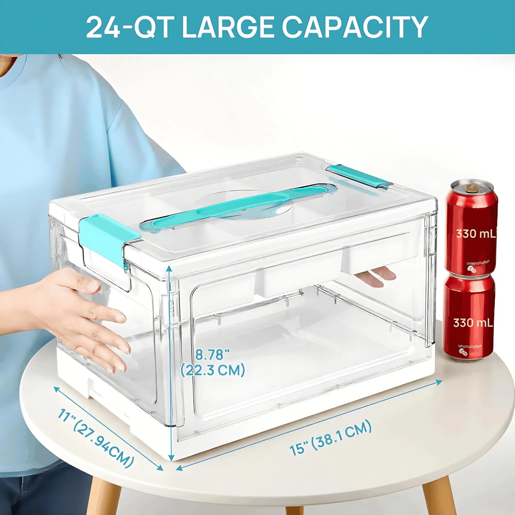 2-Pack XXL Craft & Toy Organizer Box - 24QT Large Capacity 📦✨