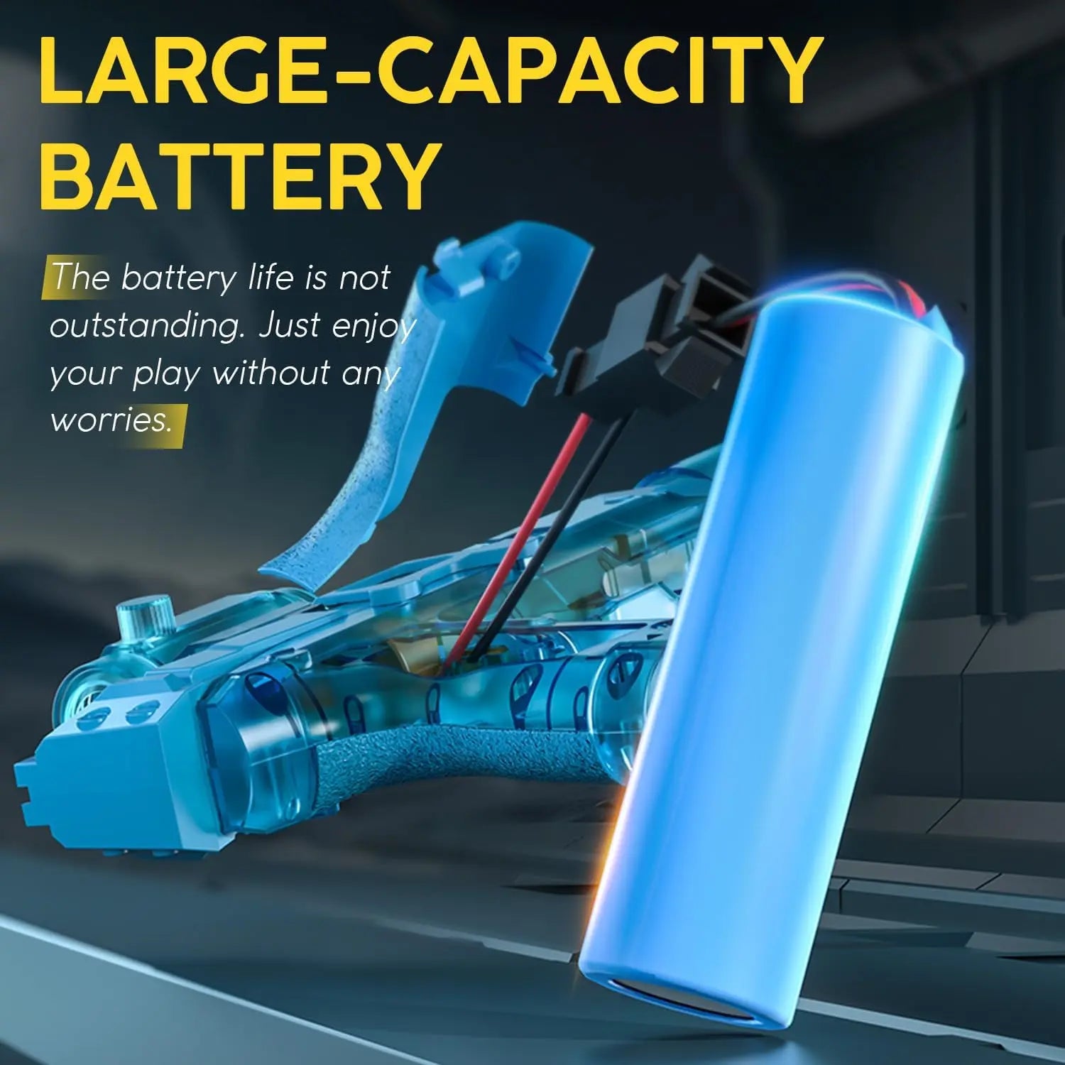 Ultimate Battle Electric Water Gun – Automatic, Glowing Muzzle, 320ml, 32ft Range – Outdoor Toy for Adults & Kids