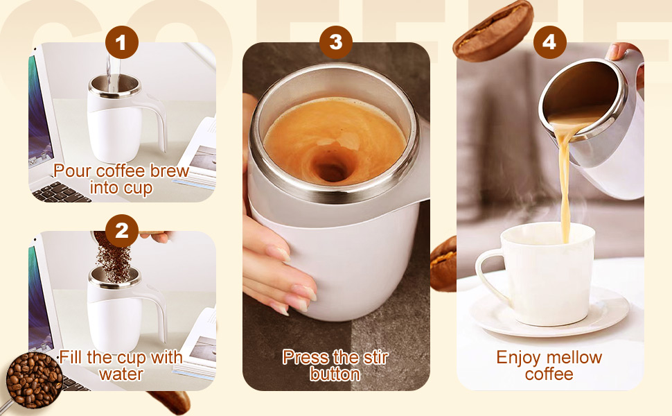 Automatic Magnetic Stirring Coffee Mug