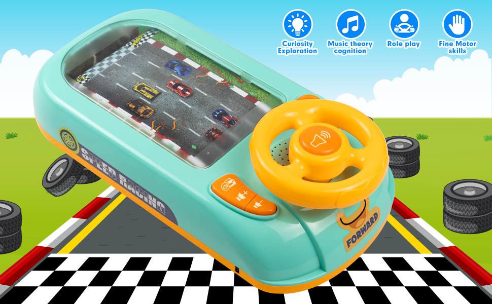 kids driving steering wheel toys