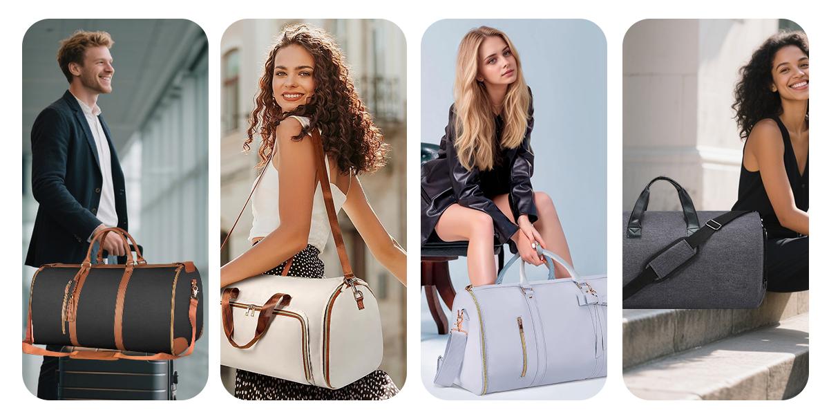 Lefame Travel Duffle Bag with Garment & Shoe Compartment, Waterproof & Breathable, TSA-Approved, 57L Capacity, Ideal for Weekender, Gym, Hospital, Holiday Travel Space Saving Bag Removable Bags hospital bag for mom, #SummerVibes