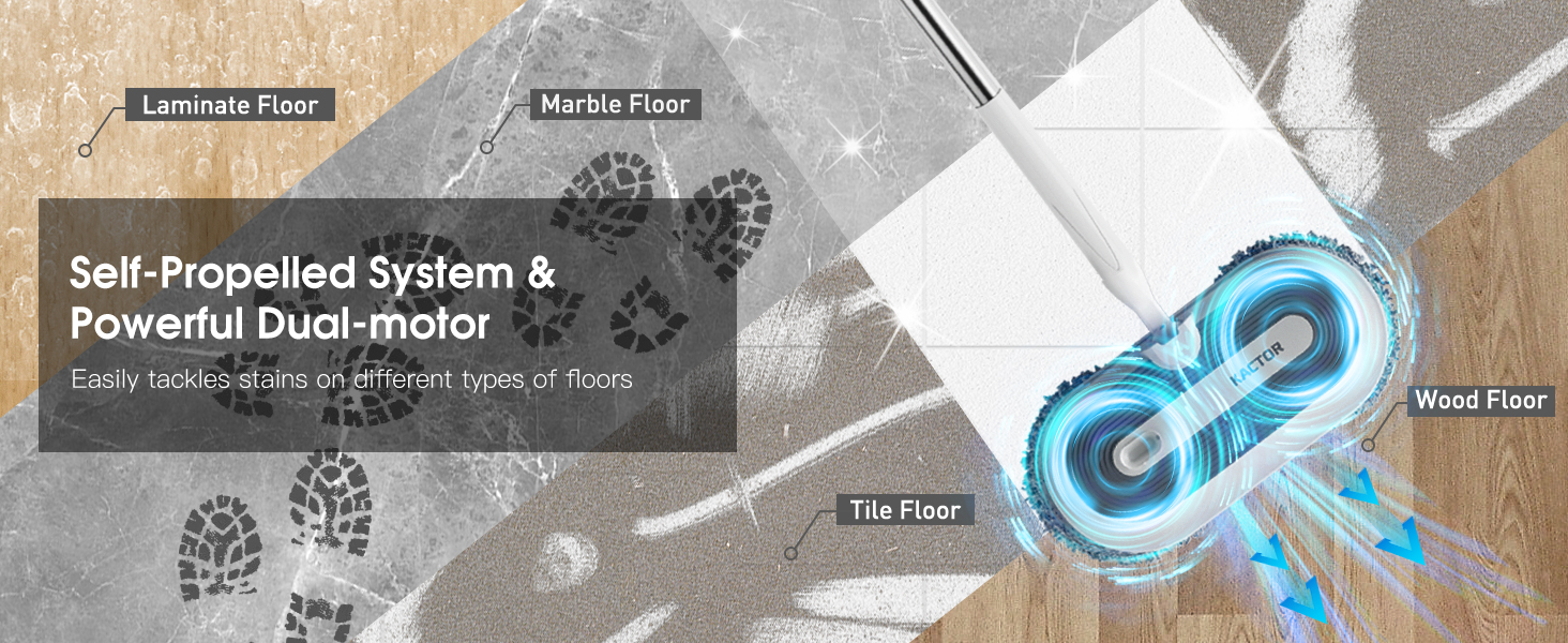 powerful floor cleaner dual motor electric mop tile laminate marble hardwood floor cleaning