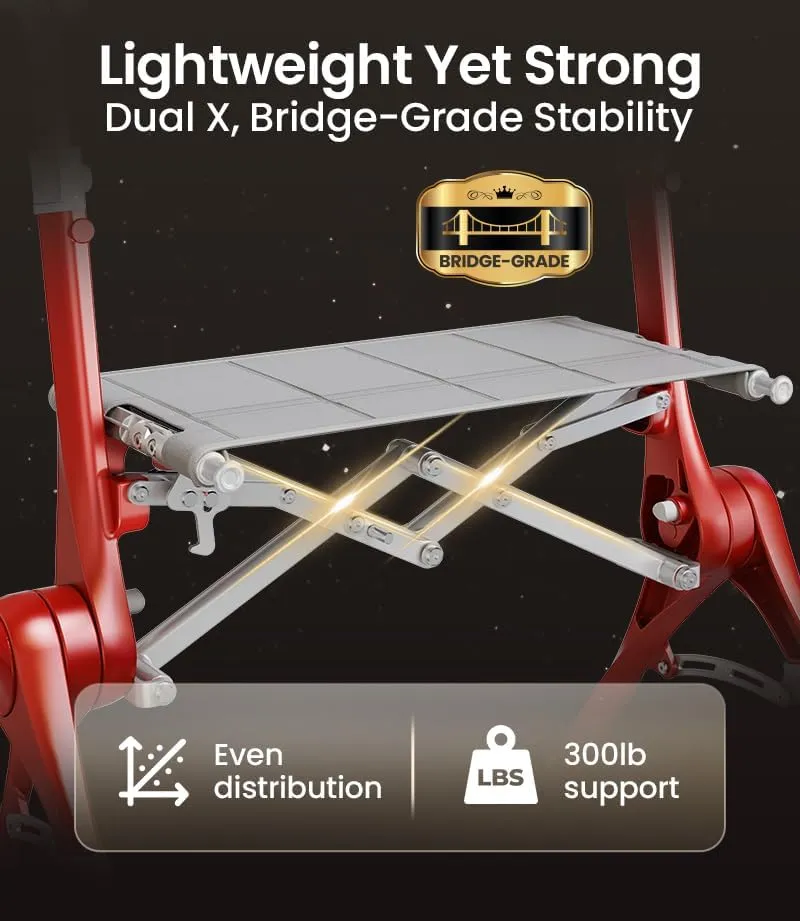 VOCIC Z35 PackGo Foldable Lightweight Rollator Walker