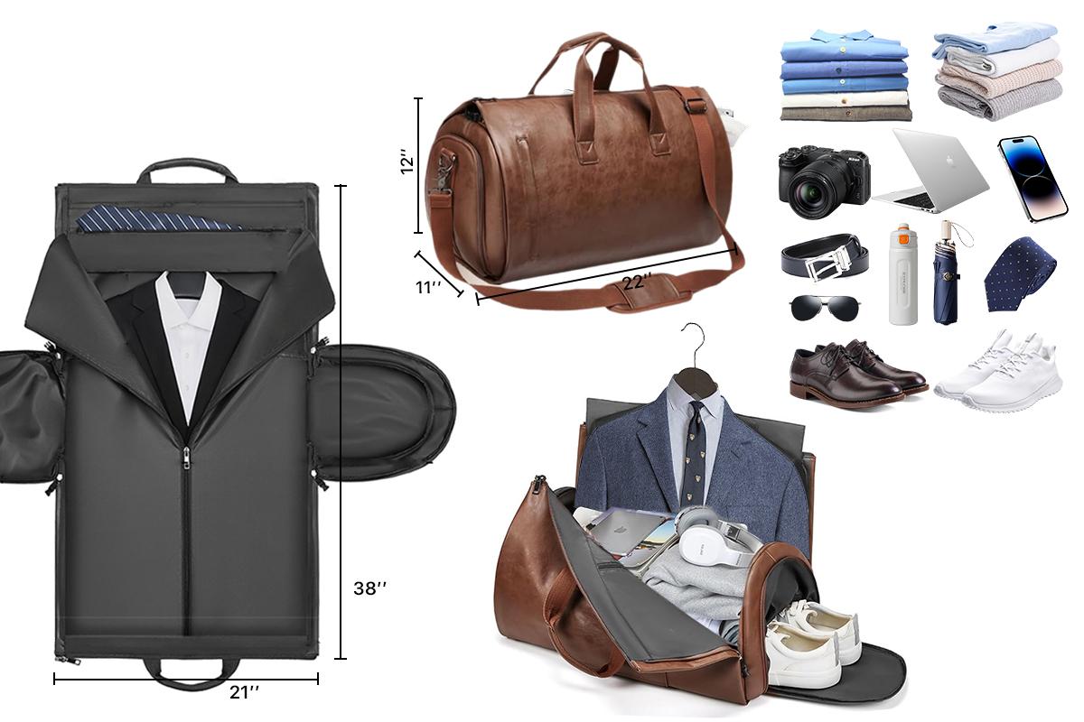 Lefame Travel Duffle Bag with Garment & Shoe Compartment, Waterproof & Breathable, TSA-Approved, 57L Capacity, Ideal for Weekender, Gym, Hospital, Holiday Travel Space Saving Bag Removable Bags hospital bag for mom, #SummerVibes