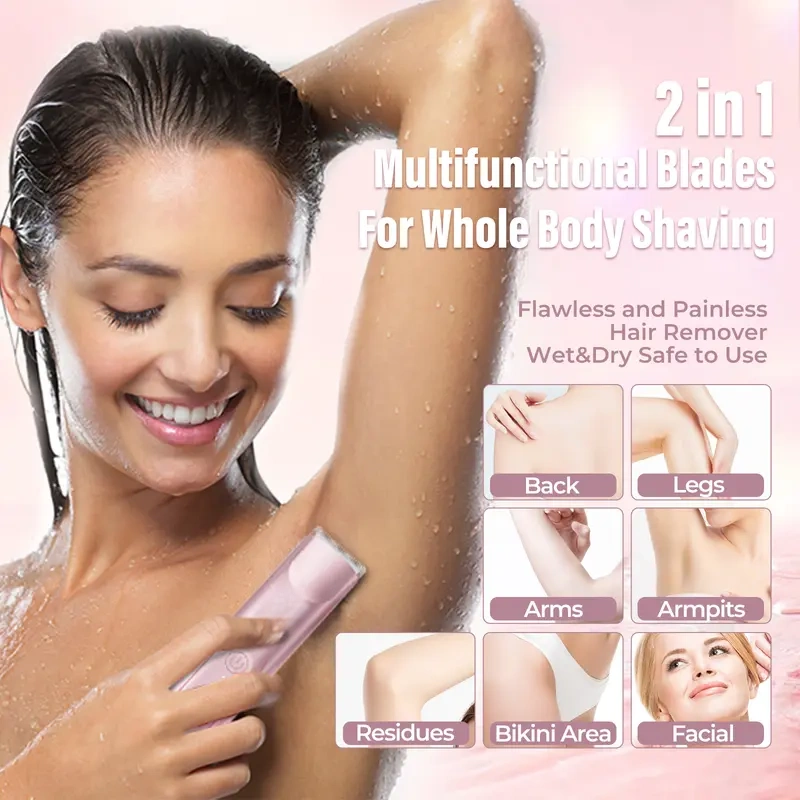 2-in-1 Waterproof Electric Shaver & Bikini Trimmer 🌸✨