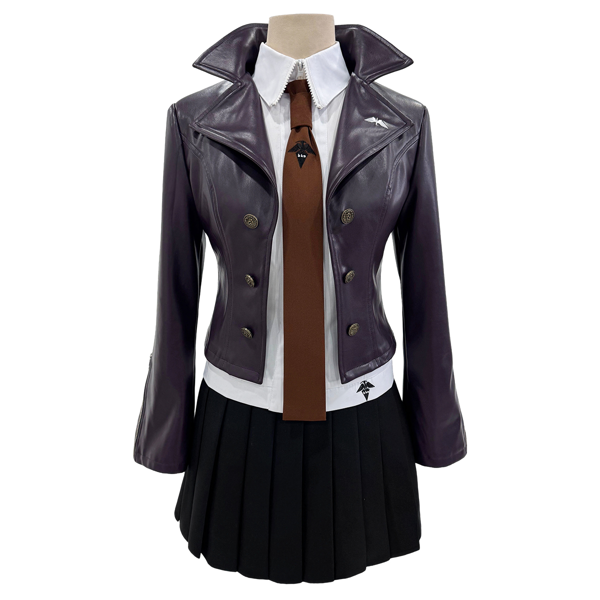 HOLOUN Danganronpa Game Trigger Happy Havoc Kirigiri Kyoko Cosplay Costume Jacket Skirt Shirt Belt Gloves