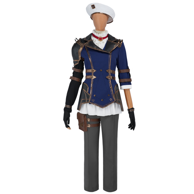 HOLOUN LOL Game Caitlyn Kiramman Cosplay Costume Uniform Pants Jacket Halloween Christmas Gift Cos Convention