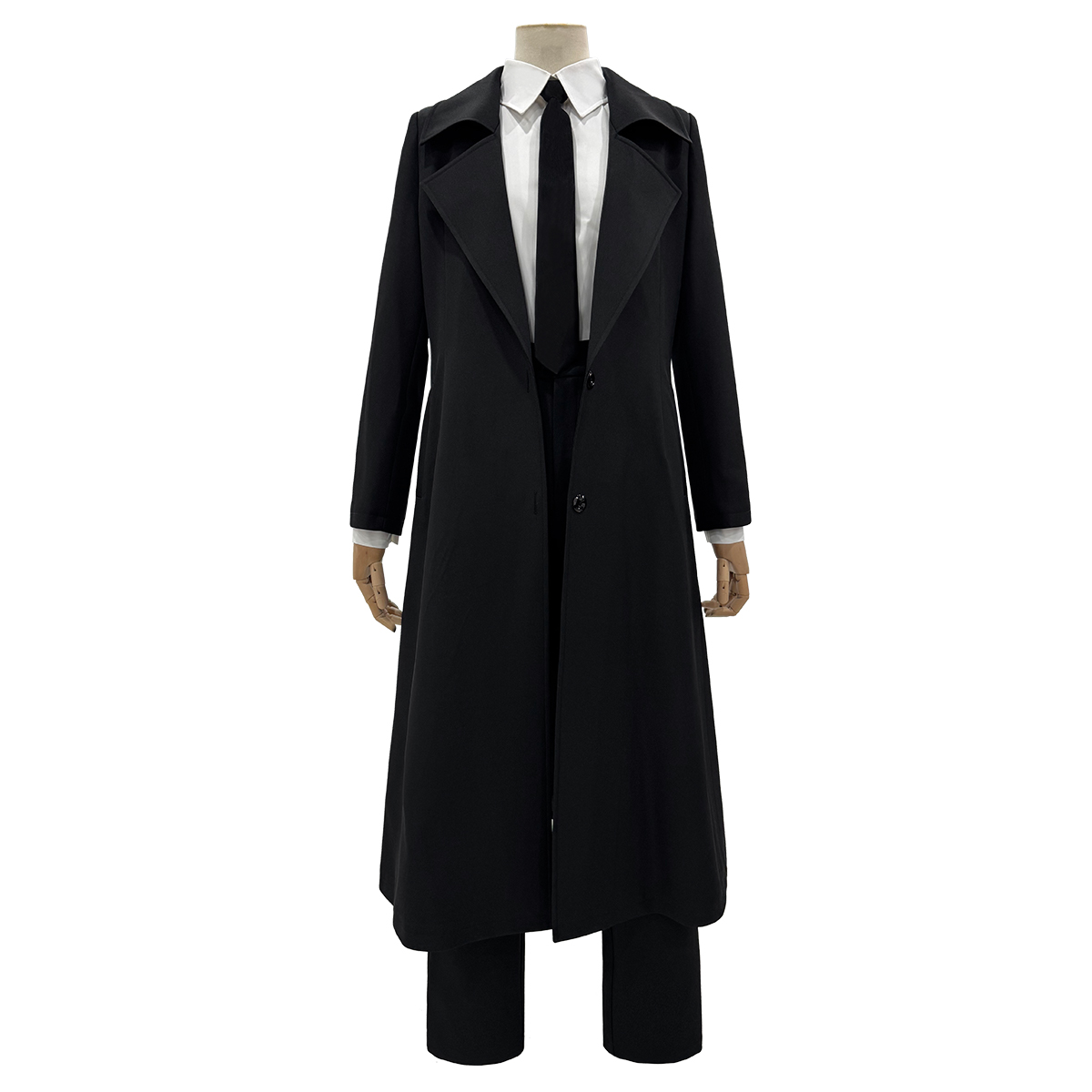 HOLOUN Chainsaw Anime Makima Cosplay Costume Wig White Shirt Black Coat Pant Tie Halloween Christmas Convention Daily Wear