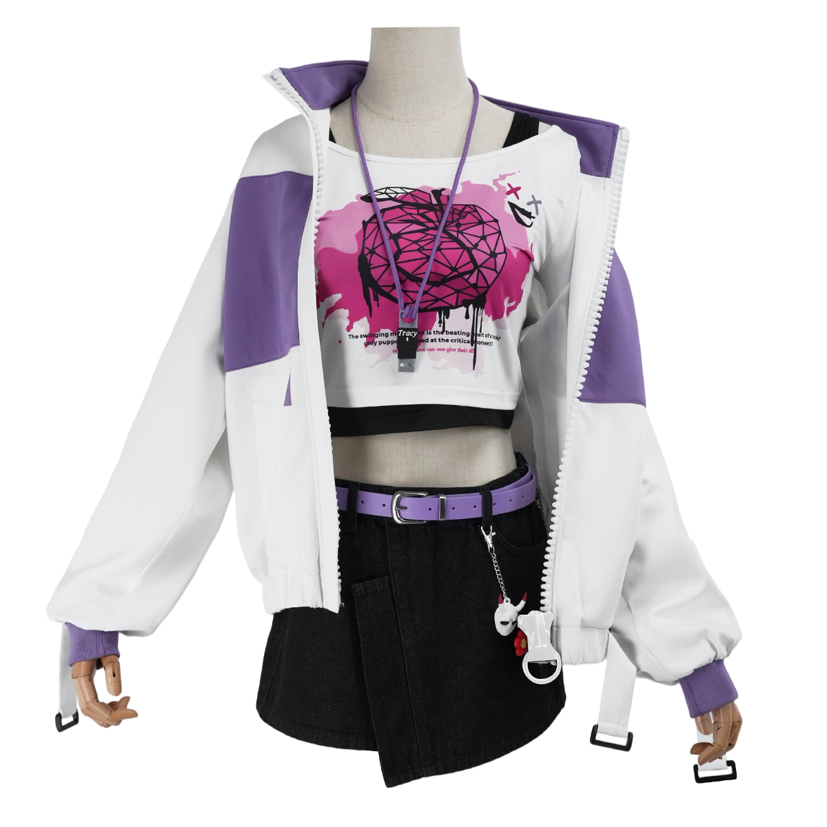 HOLOUN Identity V Game Tracy Reznik Cosplay Costume Coat Shorts Hat Belt T-shirt Cos Convention Necklace Daily Wear