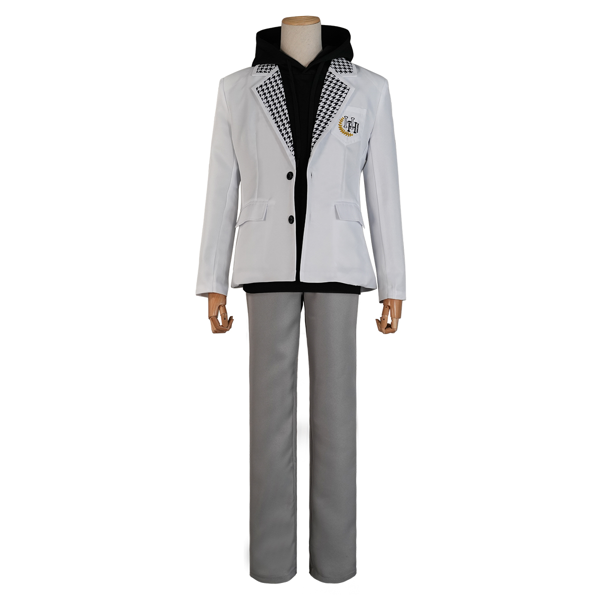 HOLOUN Anime Nagi Cosplay Costume Wig Black Hoodie DK School Uniform Embroidery Suit Pants Rose Net Synthetic Fibers