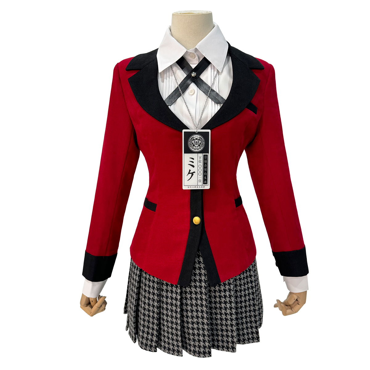 HOLOUN Kakegurui-Compulsive Gambler Anime Jabami Yumeko Cosplay Costume Wig Suit School Uniform Pendant Halloween Christmas