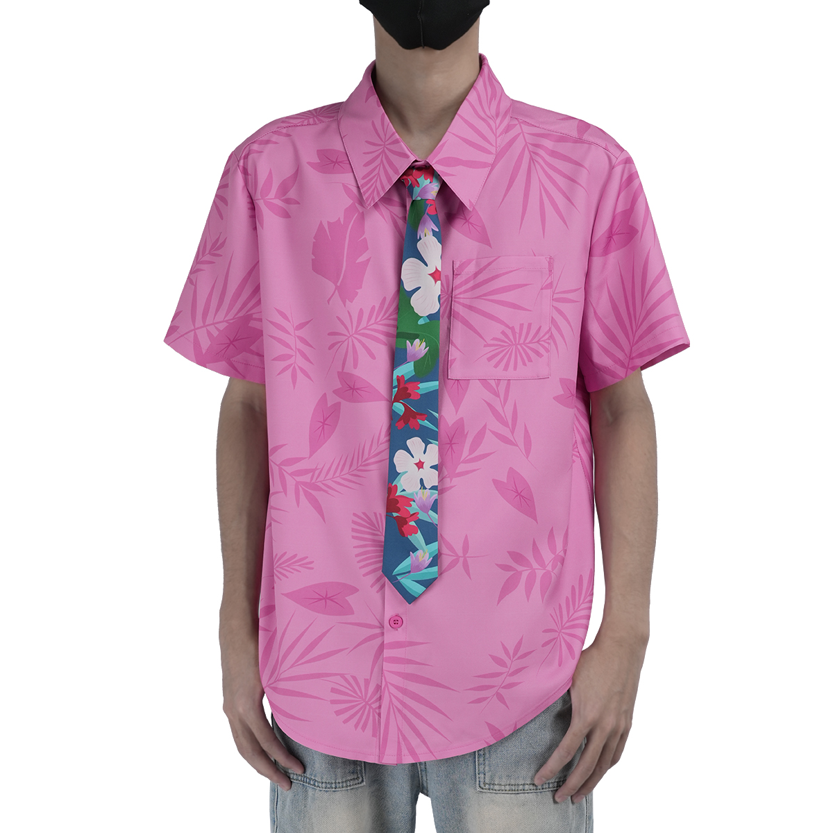 HOLOUN Zoo Movie Nick Wilde Cosplay Costume Pink Green Shirt Tie Halloween Christmas Animation Convention Unisex Adult Daily Wear