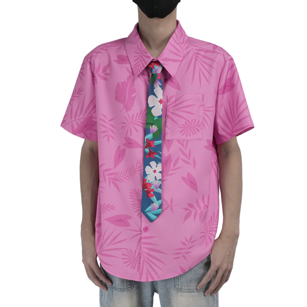 HOLOUN Zoo Movie Nick Wilde Cosplay Costume Pink Green Shirt Tie Halloween Christmas Animation Convention Unisex Adult Daily Wear
