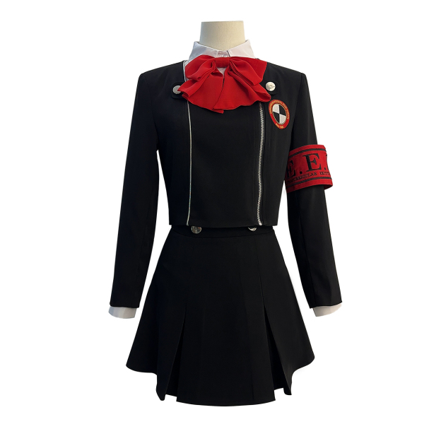 HOLOUN Game P3 Aegis Cosplay Costume Gekkoukan High School Uniform Embroidery Suit Skirt Shirt Daily Wearing Gift