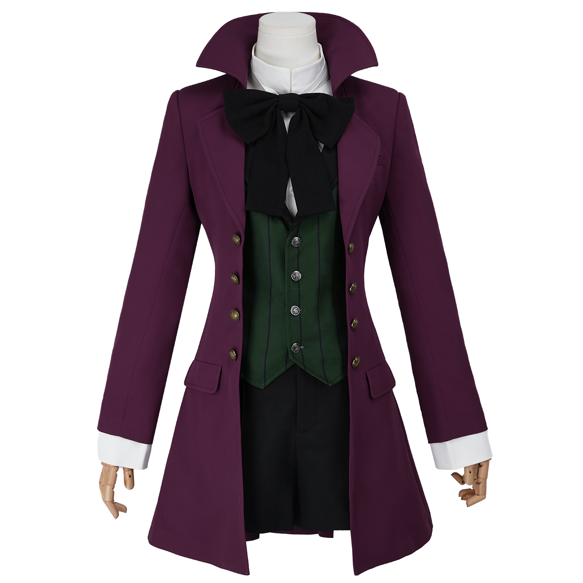 Pre-sale HOLOUN Anime Alois Trancy Jim Macken Cosplay Costume Vest Shirt Knee Breeches Ascot Bow Frock Coat Convention Halloween outfit