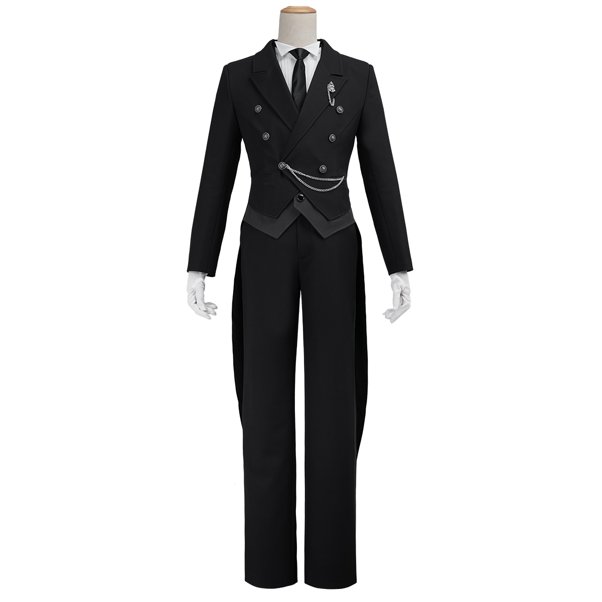 Pre-sale HOLOUN Anime Sebastian Michaelis Cosplay Costume Tuxedo Outfit Tailcoat Suit Vest Shirt Pants Tie Convention Halloween Party