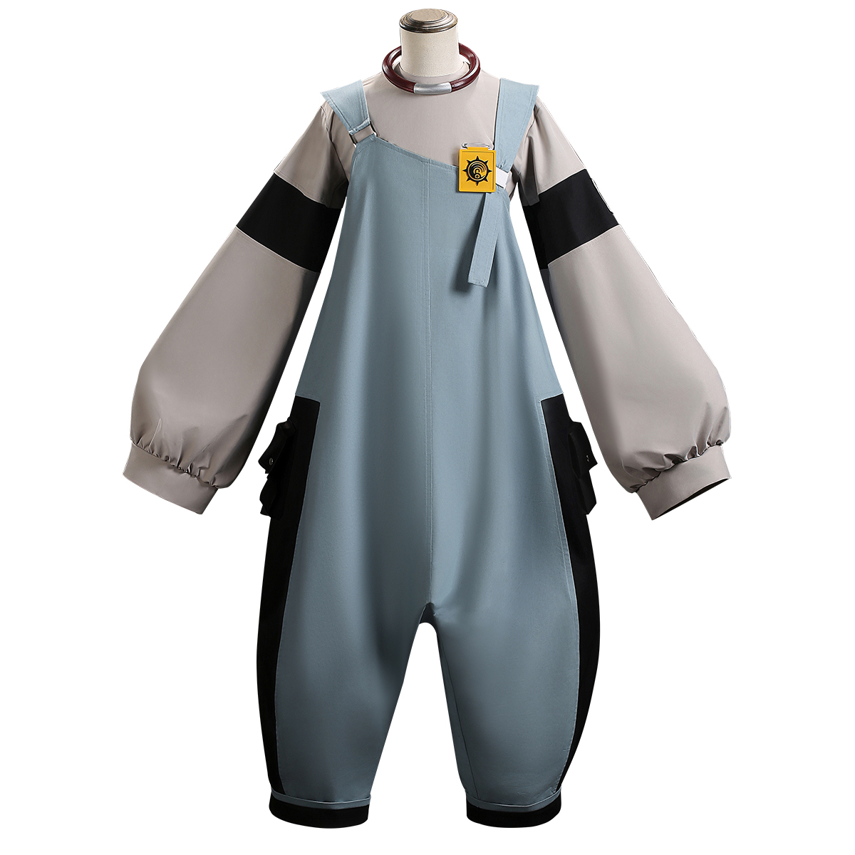 HOLOUN Gachiakuta Anime Dear Santa Cosplay Costume Overalls Jumpsuit Badge Choker Convention Halloween Christmas