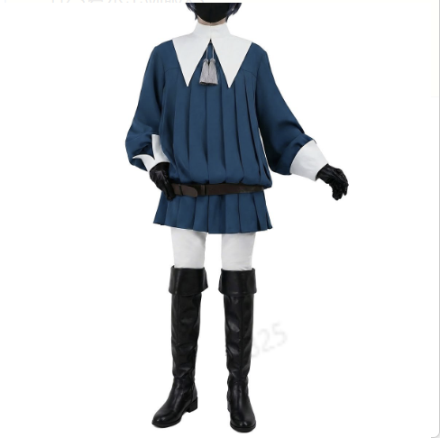 HOLOUN Anime Ciel Phantomhive Fencing Suit Cosplay Costume Blue Outfit Convention Halloween Christmas
