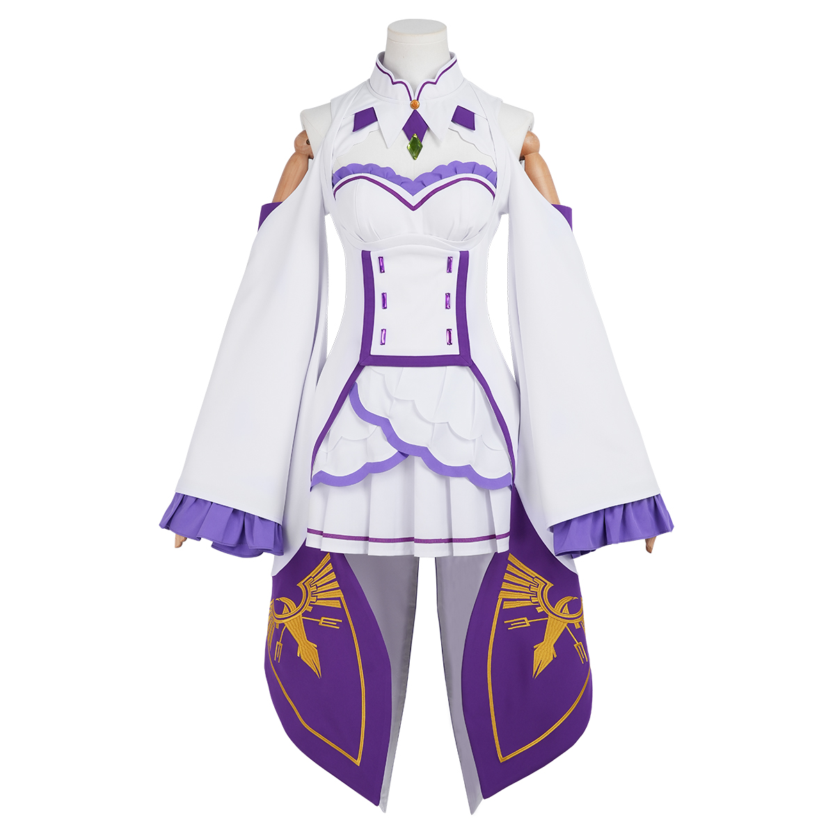Pre-sale HOLOUN Emilia Cosplay Costume Wig Zero Anime Embroidery Clothes Skirt Convention Halloween Christmas Party