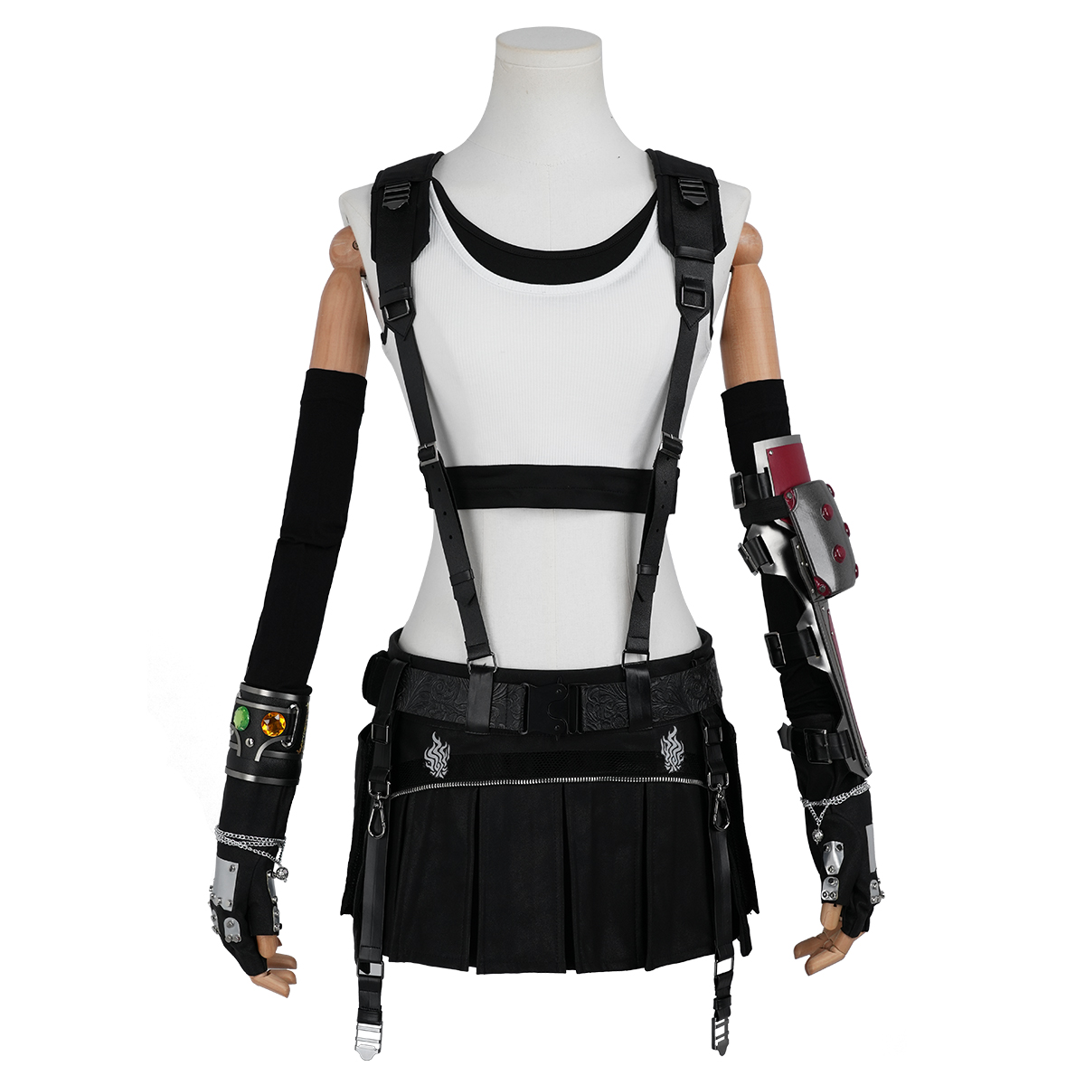 Pre-sale HOLOUN Tifa Cosplay Costume FF VII Game Halloween Convention Christmas Party Top Skirt Belt Gloves