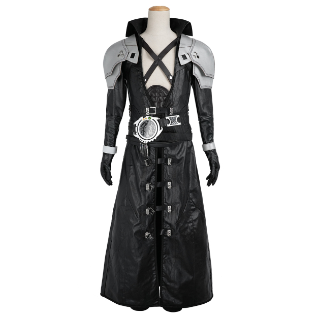 HOLOUN Sephiroth Cosplay Costume Game Halloween Convention Christmas Party Coat Pants Belt Gloves Shoulder Armor