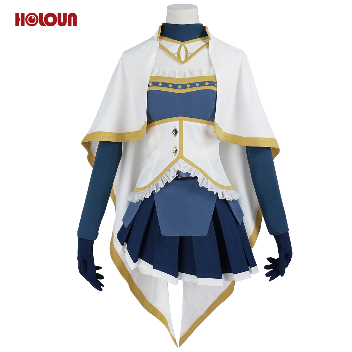 Pre-sale HOLOUN Sayaka Miki Anime Puella Magi Madoka Magica Cosplay Costume Halloween Christmas Party Convention Top Skirt Shawl Collar