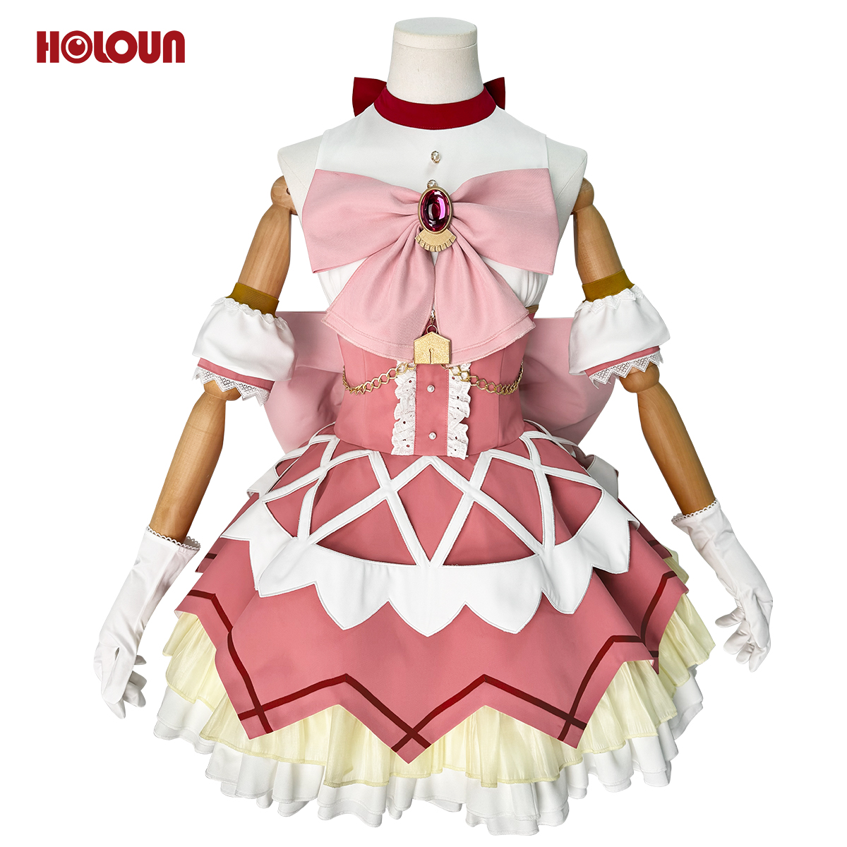 Pre-sale HOLOUN Kaname Madoka Anime Puella Magi Madoka Magica Cosplay Costume Halloween Christmas Gift Convention Battle Dress
