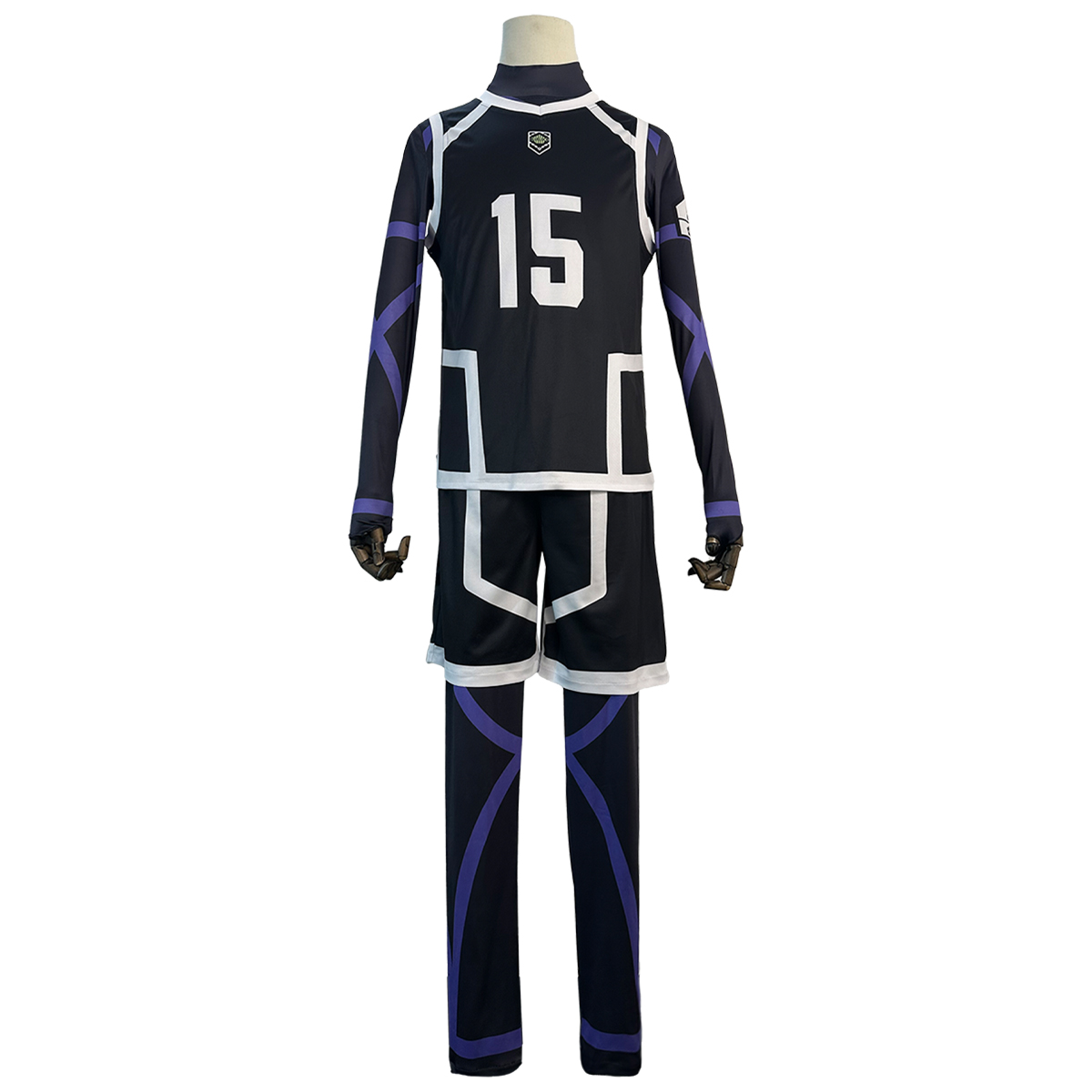 HOLOUN Anime Isagi Cosplay Costume Wig NO.15 Training Jerseys 4PCS Football Uniform Daily Wear Cos Gift