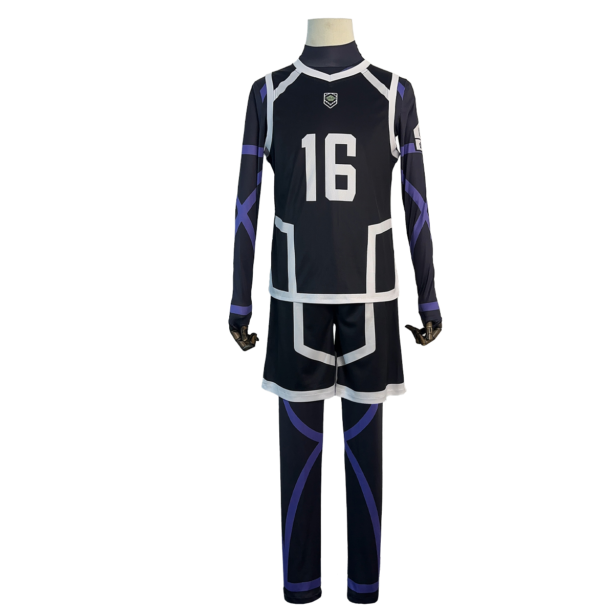 HOLOUN Anime Bachira Cosplay Costume Wig NO.16 Training Jerseys 4PCS Football Uniform Daily Wear Cos Gift