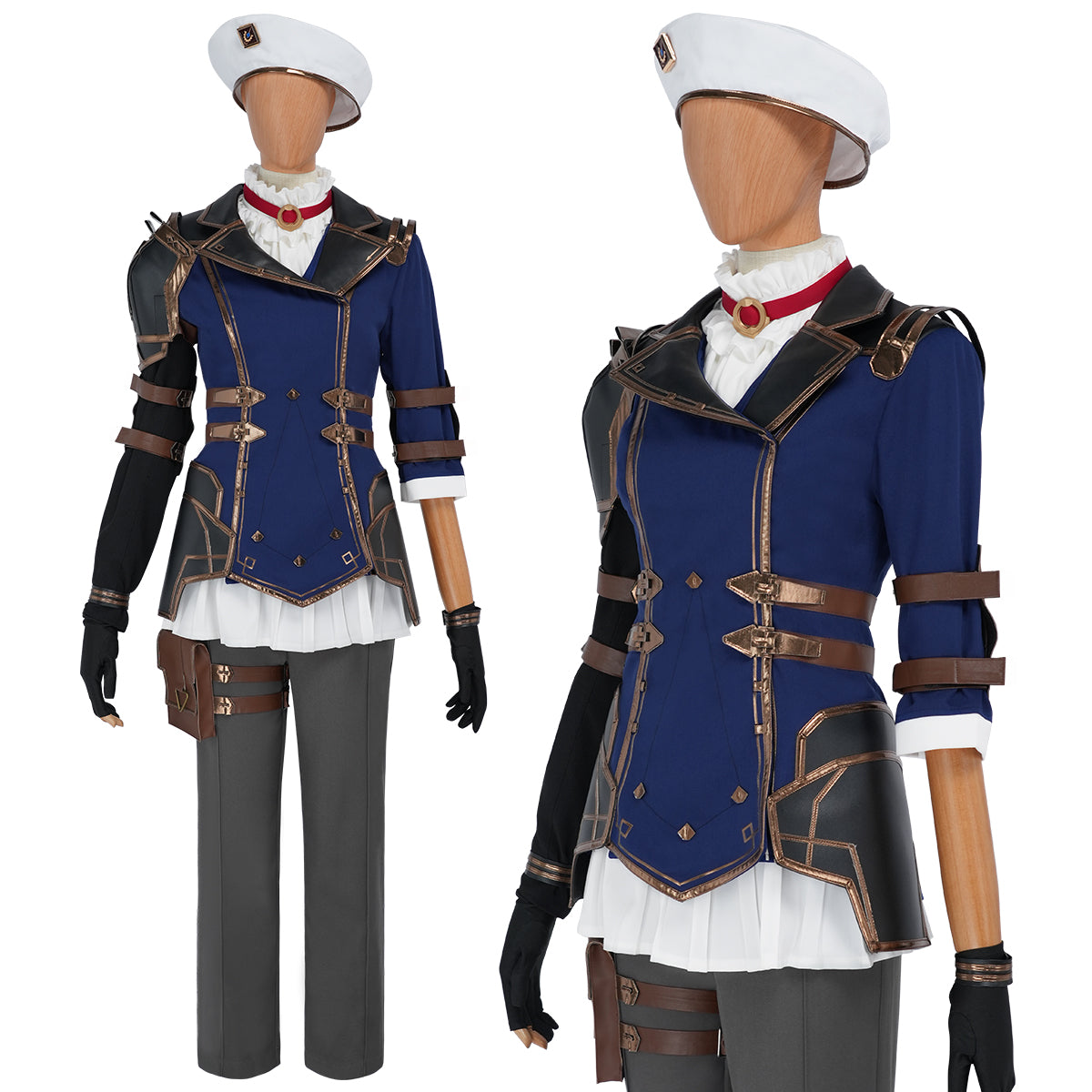 HOLOUN LOL Game Caitlyn Kiramman Cosplay Costume Uniform Pants Jacket Halloween Christmas Gift Cos Convention