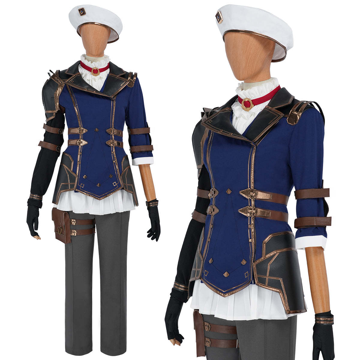 HOLOUN LOL Game Caitlyn Kiramman Cosplay Costume Uniform Pants Jacket Halloween Christmas Gift Cos Convention