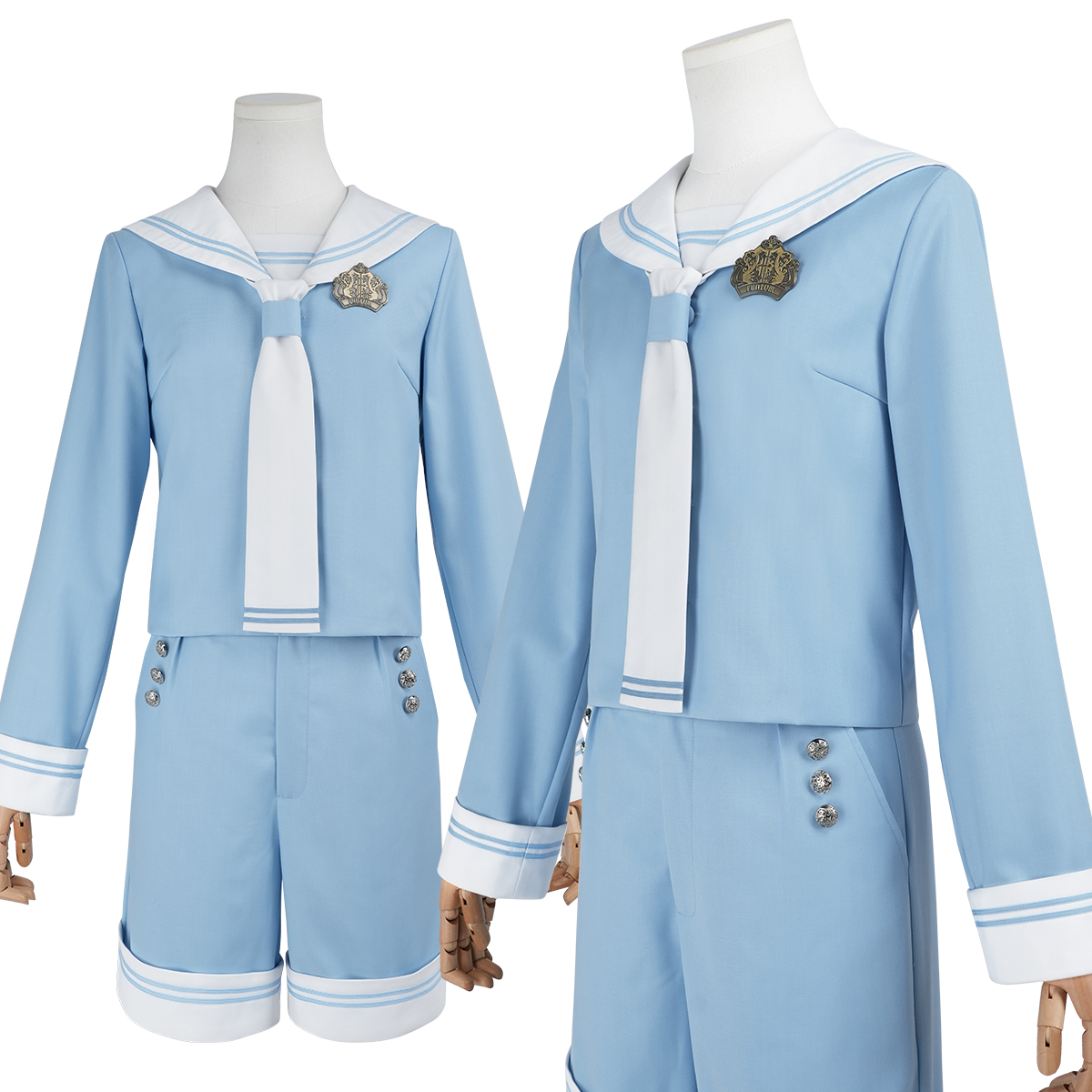 Pre-sale HOLOUN Ciel Phantomhive Anime Cosplay Costume Convention Halloween Christmas Sailor Outfit Top Shorts Hat Badge