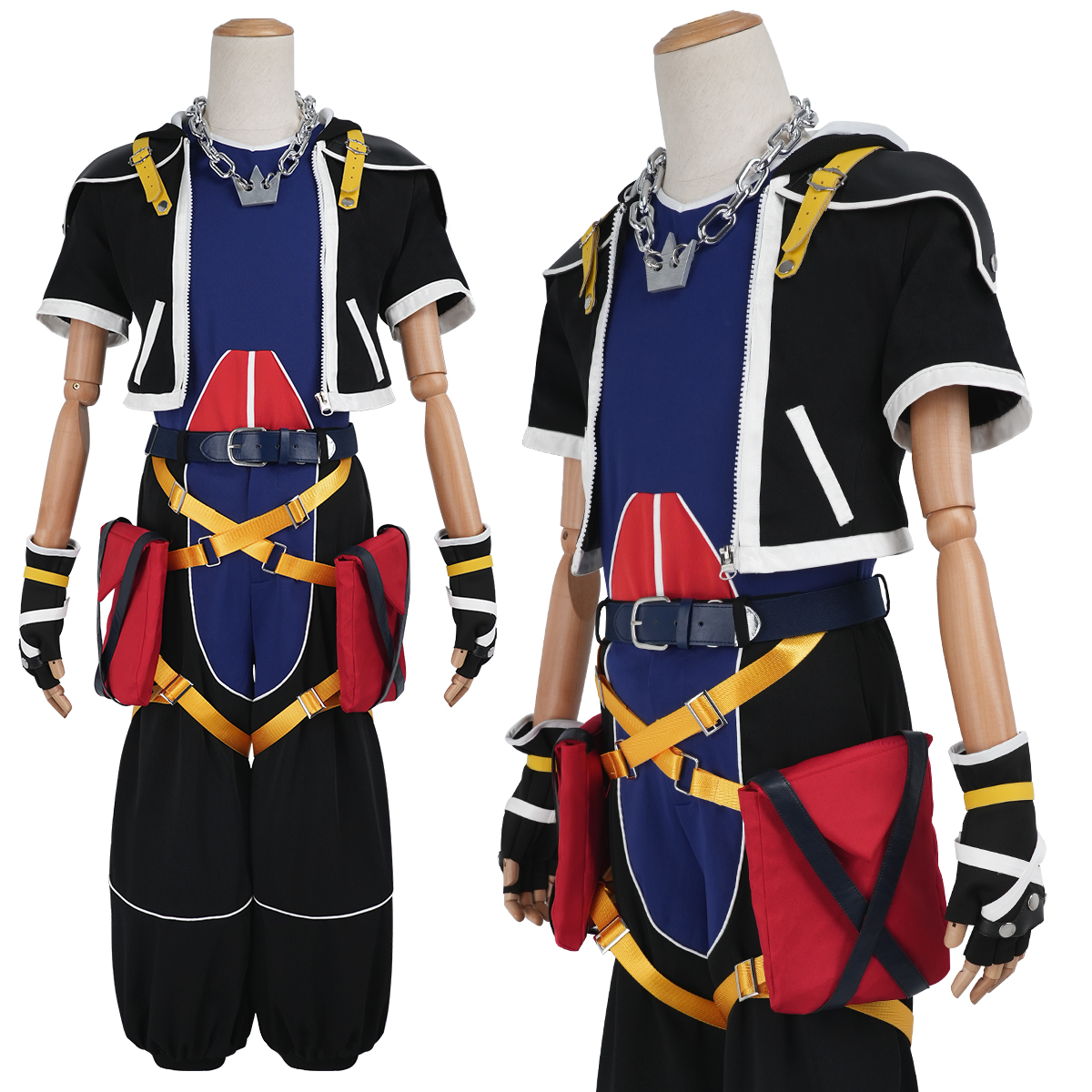 Pre-sale HOLOUN Sora Cosplay Costume Game KH2 Convention Halloween Christmas Coat Pants Vest Belt Gloves Necklace