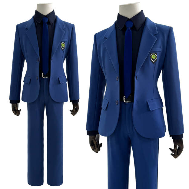 HOLOUN Anime Chigiri Rin Itoshi Isagi Bachira Hiori Reo Mikage Nagi Cosplay Costume Blue Suit Pants Tie Black Shirt