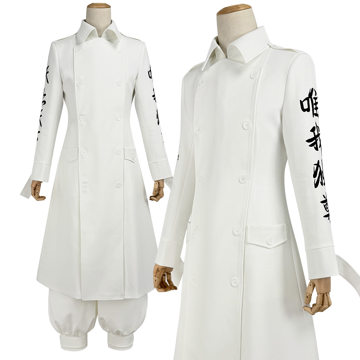 Pre-sale HOLOUN Manjiro Sano Mikey Cosplay Costume Kanto Manji Gang Anime Halloween Convention Party Upgraded Embroidery Coat Pants
