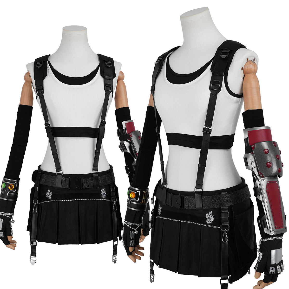 Pre-sale HOLOUN Tifa Cosplay Costume FF VII Game Halloween Convention Christmas Party Top Skirt Belt Gloves