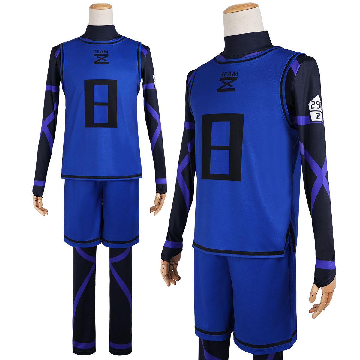 HOLOUN Anime Cosplay Costume No.8 Bachira T-shirt Football Soccer Training Uniform Halloween Christmas Gift New