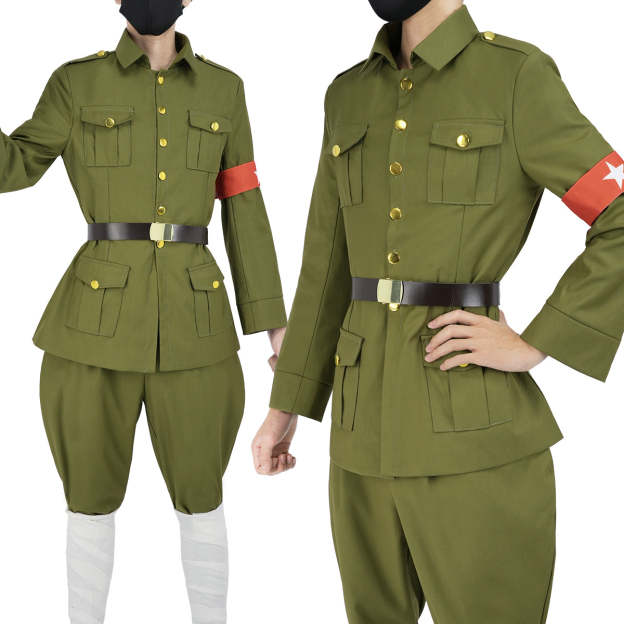 HOLOUN Axis Powers Anime Wang Yao Cosplay Costume Uniform Jacket Pants Animation Convention Halloween Christmas