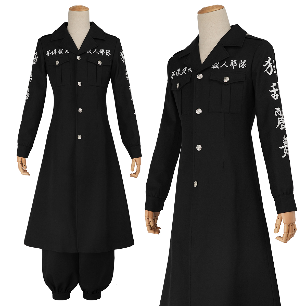 Pre-sale HOLOUN Shinichiro Sano Cosplay Costume Tokyo Anime Convention Halloween Black Dragon 1th Gen Tokkofuku Embroidered Coat Pants