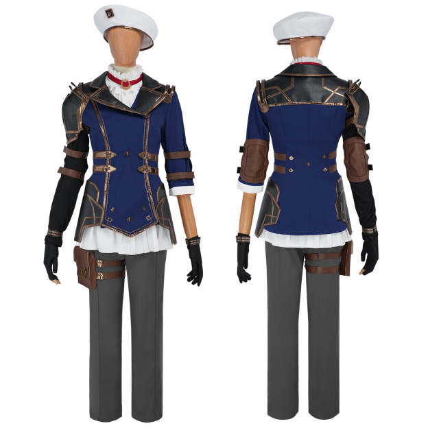 HOLOUN LOL Game Caitlyn Kiramman Cosplay Costume Uniform Pants Jacket Halloween Christmas Gift Cos Convention