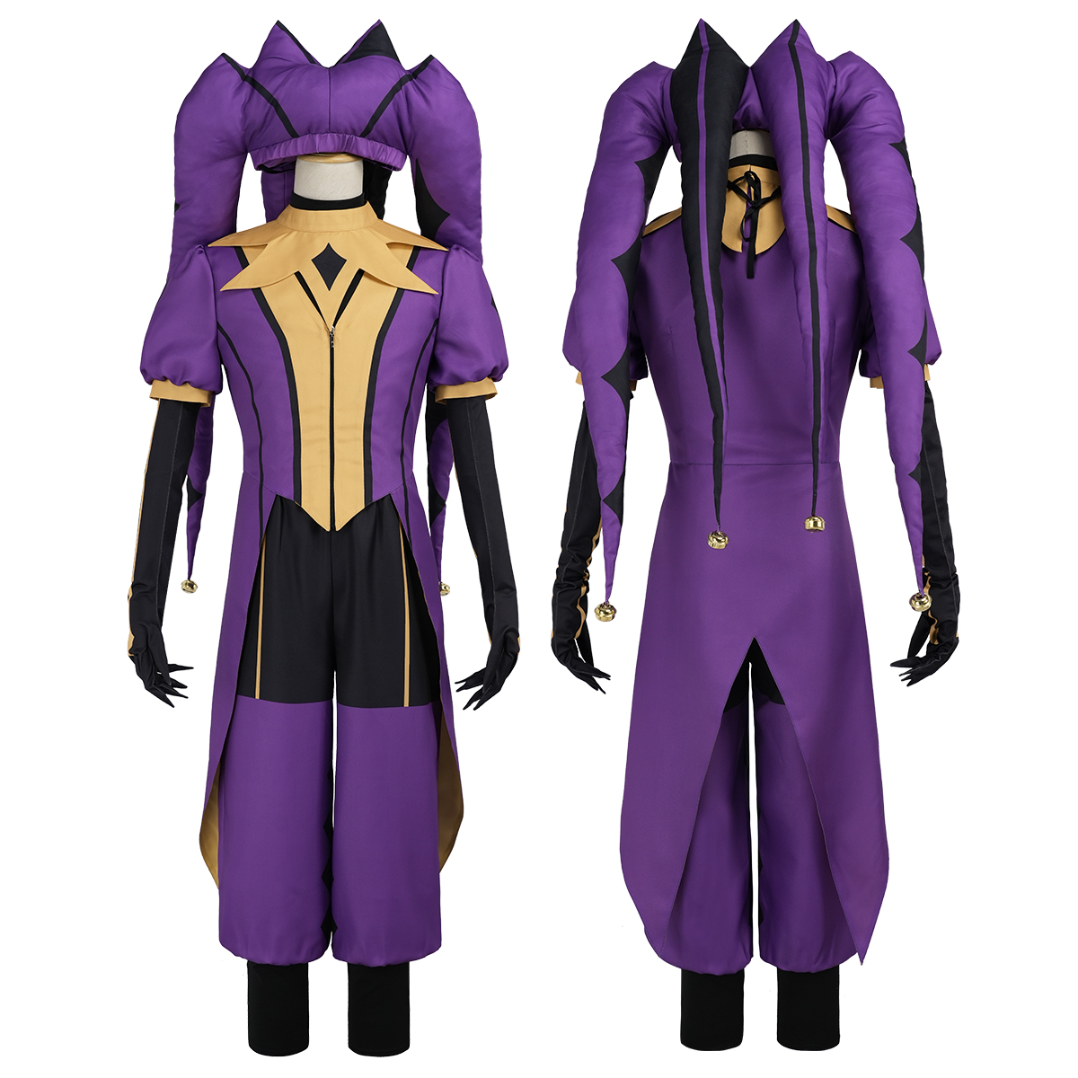 Pre-sale HOLOUN The Freak Anime Jester Cosplay Costume Coat Top Pants Hat Gloves Convention Halloween Christmas