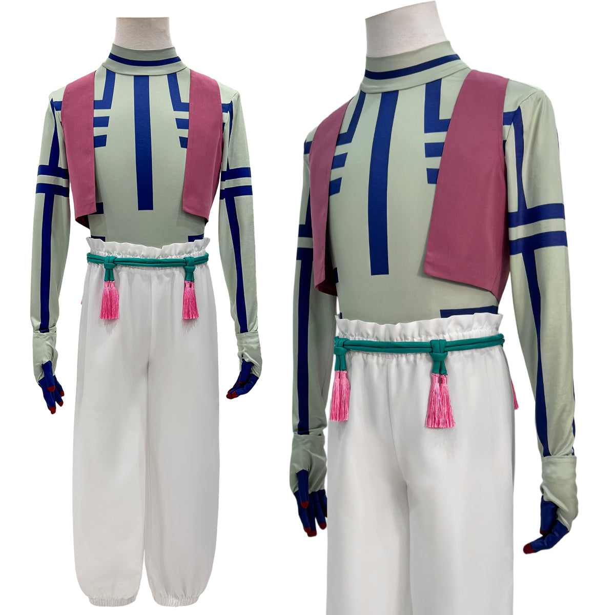 HOLOUN Anime Akaza Hakuji Cosplay Costume Convention Halloween Christmas T-shirt Vest Pants Gloves