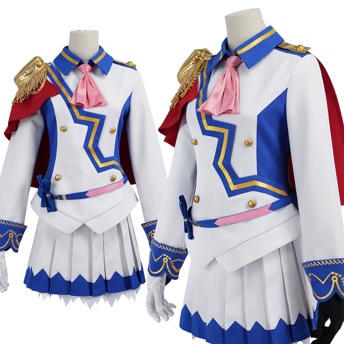 HOLOUN Derby Game Tokai Teio Cosplay Costume Halloween Convention Christmas Red Shawl JK Skirt Gloves Gift