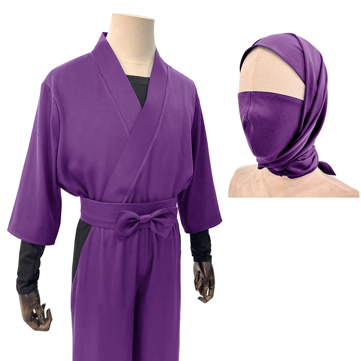 HOLOUN Nintama Rantaro Anime Ninja costume Adult Version 5 Colors Black Purple Green Blue Light Green Cos Convention Halloween