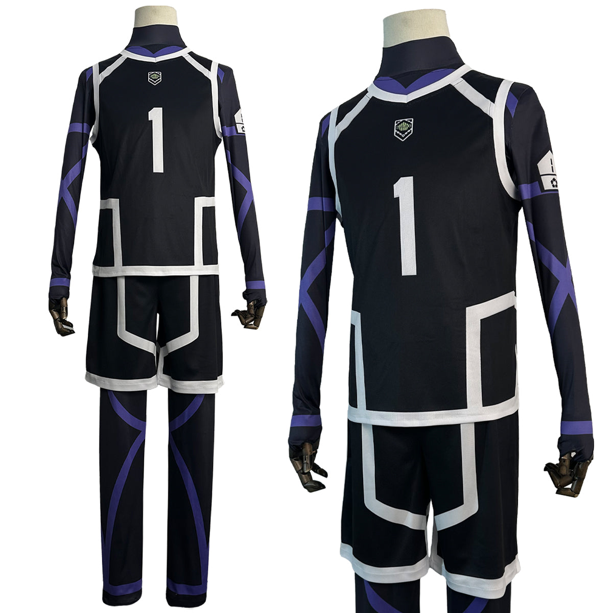 HOLOUN Anime Rin Itoshi Cosplay Costume Wig NO.1 Training Jerseys 4PCS Football Uniform Daily Wear Cos Gift