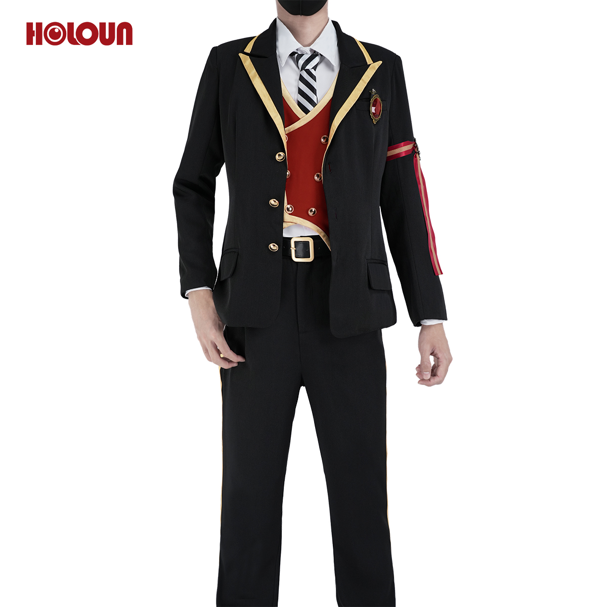 HOLOUN Twisted Game ‌Scarabia Cosplay Costume School Uniform Suit Vest Shirt Tie