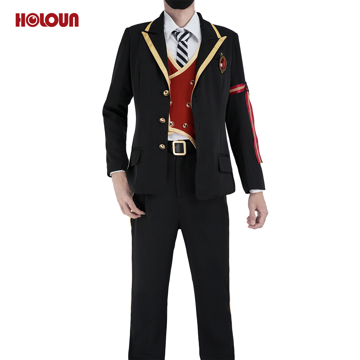 HOLOUN Twisted Game ‌Scarabia Cosplay Costume School Uniform Suit Vest Shirt Tie