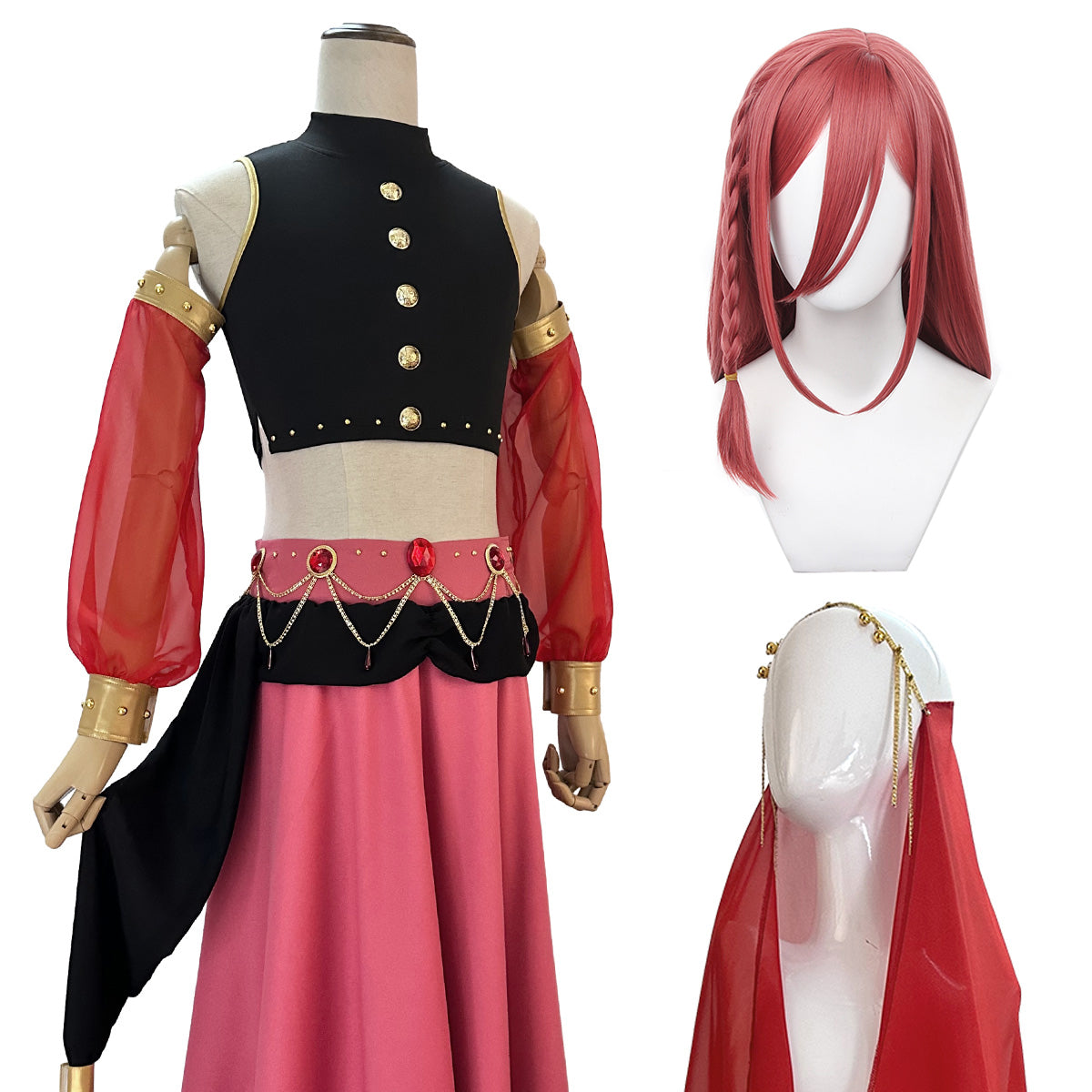 HOLOUN Anime Chigiri Cosplay Costume Wig Arab Series Outfit Halloween
