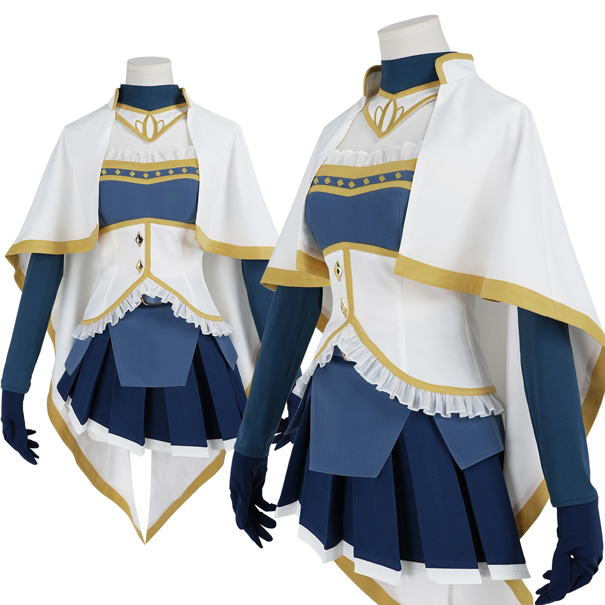 Pre-sale HOLOUN Sayaka Miki Anime Puella Magi Madoka Magica Cosplay Costume Halloween Christmas Party Convention Top Skirt Shawl Collar