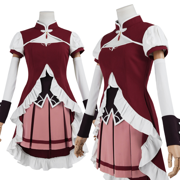 Pre-sale HOLOUN Kyoko Sakura Anime Puella Magi Madoka Magica Cosplay Costume Halloween Christmas Party Convention Top Skirt Wristband